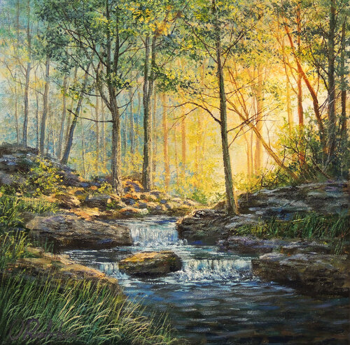 Magic Light by Oleg Riabchuk, Painting for Sale on Select