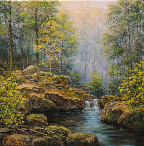 Deep into the Forest by Oleg Riabchuk, Painting for Sale on Select