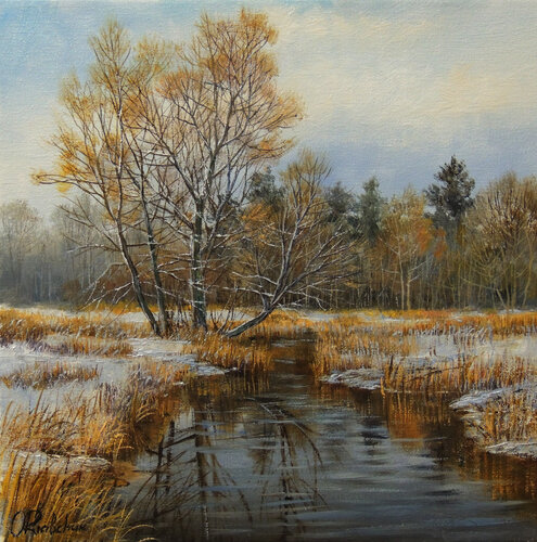 Hopes for the Spring to Come by Oleg Riabchuk, Painting for Sale on Select