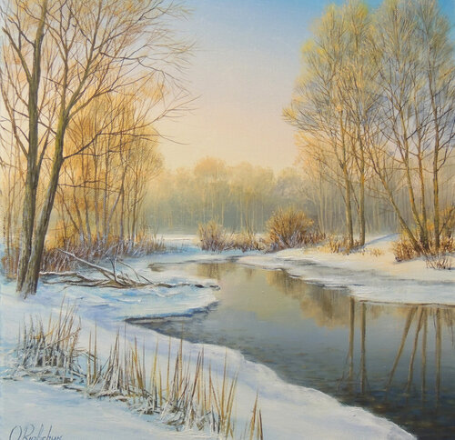 Under a Clear Sky by Oleg Riabchuk, Painting for Sale on Select