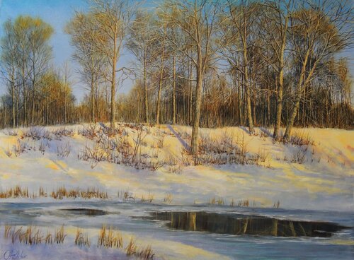 Where the Sun Pauses by Oleg Riabchuk, Painting for Sale on Select
