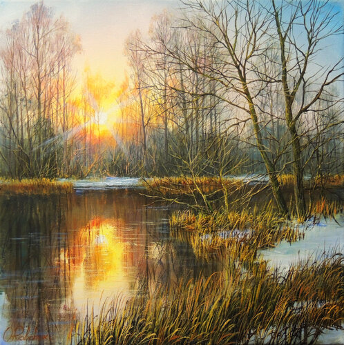 Where the Light Rests by Oleg Riabchuk, Painting for Sale on Select