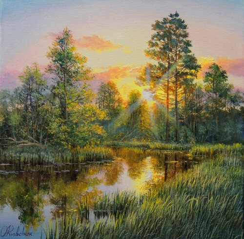 Sunset’s Secret by Oleg Riabchuk, Painting for Sale on Select