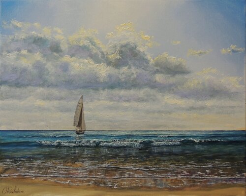 Wind Is Rising by Oleg Riabchuk, Painting for Sale on Select