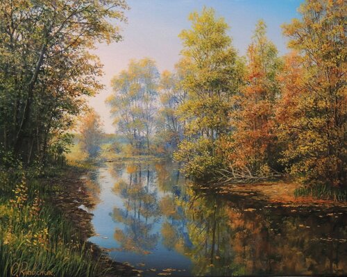 Into the Quiet by Oleg Riabchuk, Painting for Sale on Select
