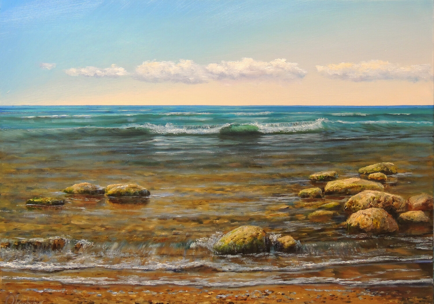 Bright Day. Ocean Oleg Riabchuk Original painting for sale