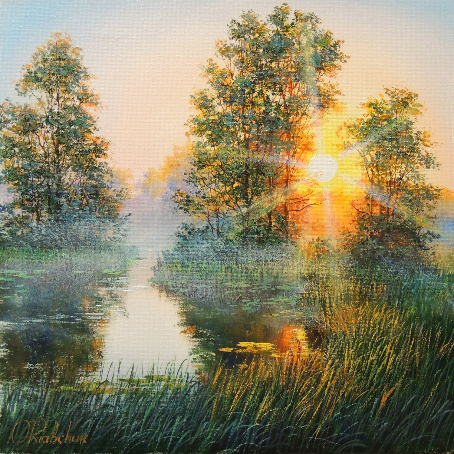 Games of Light Oleg Riabchuk Original painting for sale