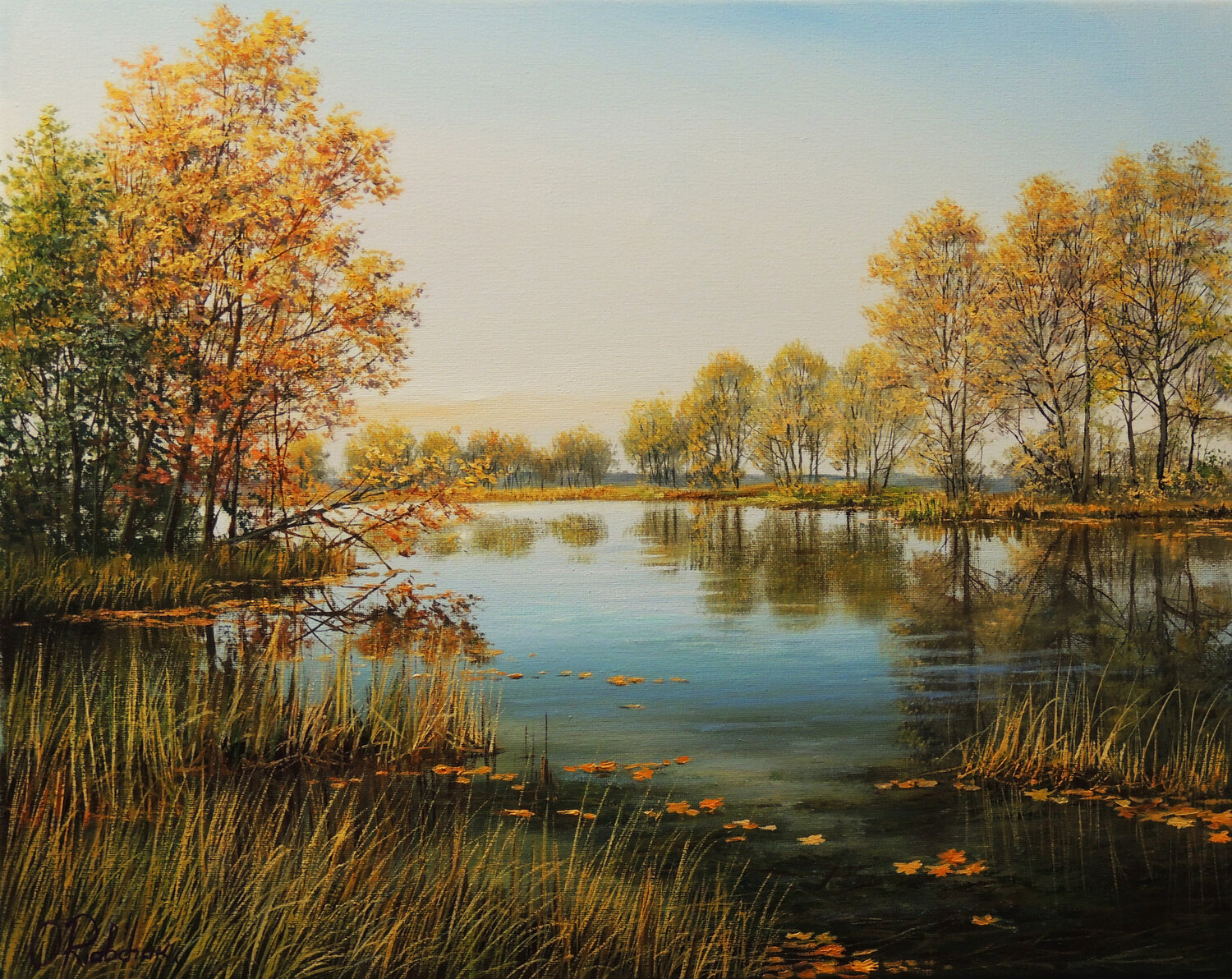 Autumn Silence Oleg Riabchuk Original painting for sale