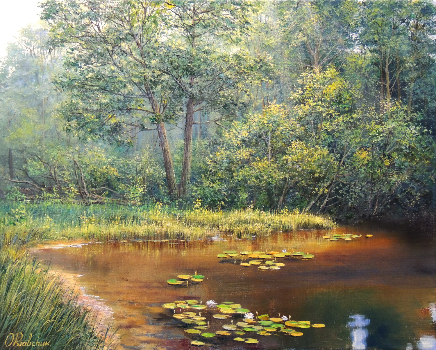 Nature's Embrace Oleg Riabchuk Original painting for sale