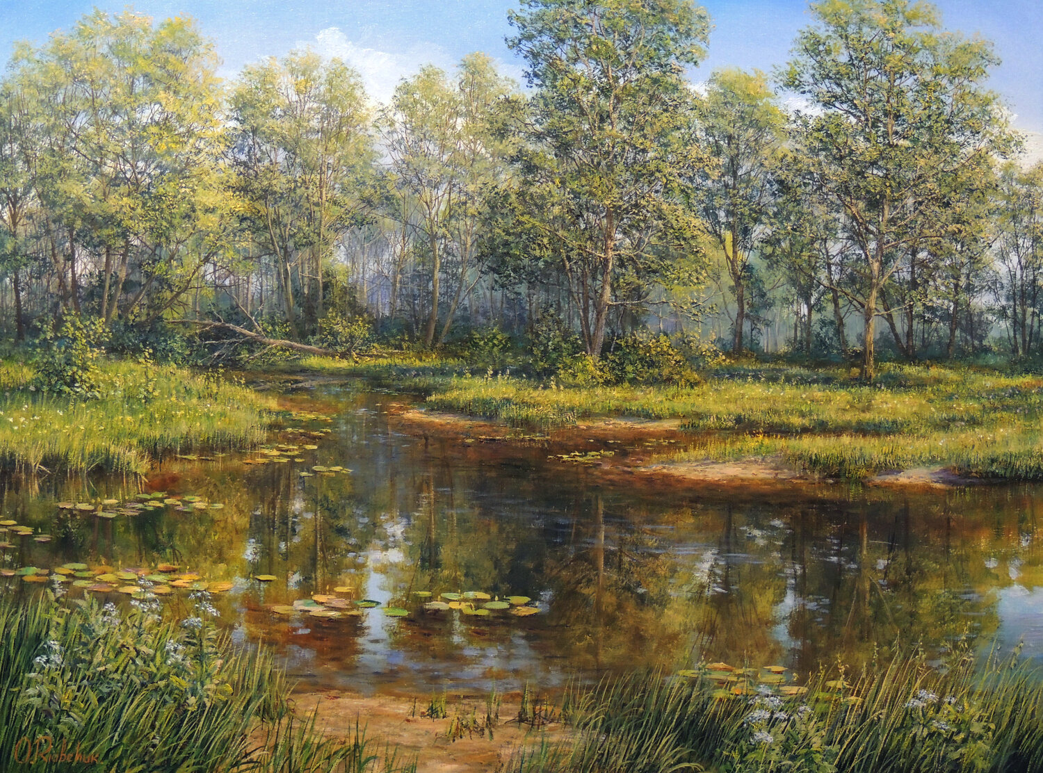 A Pleasant Summer Day Oleg Riabchuk Original painting for sale