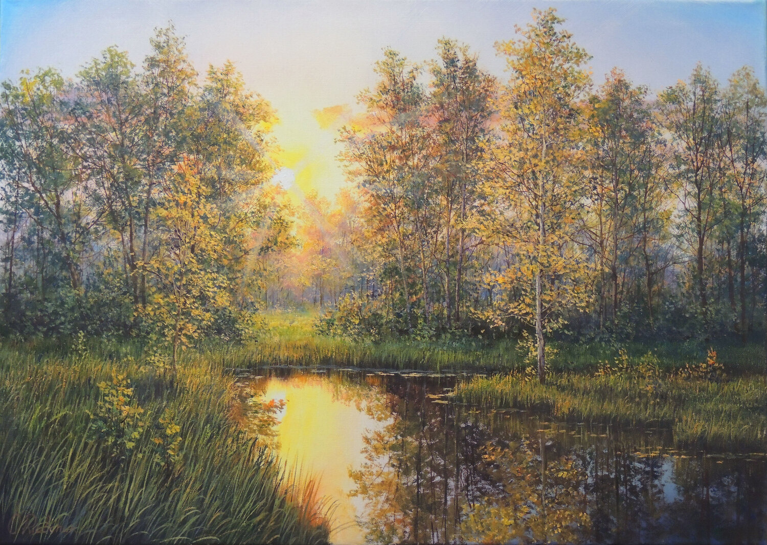 Where the Forest Meets the Sky Oleg Riabchuk Original painting for sale