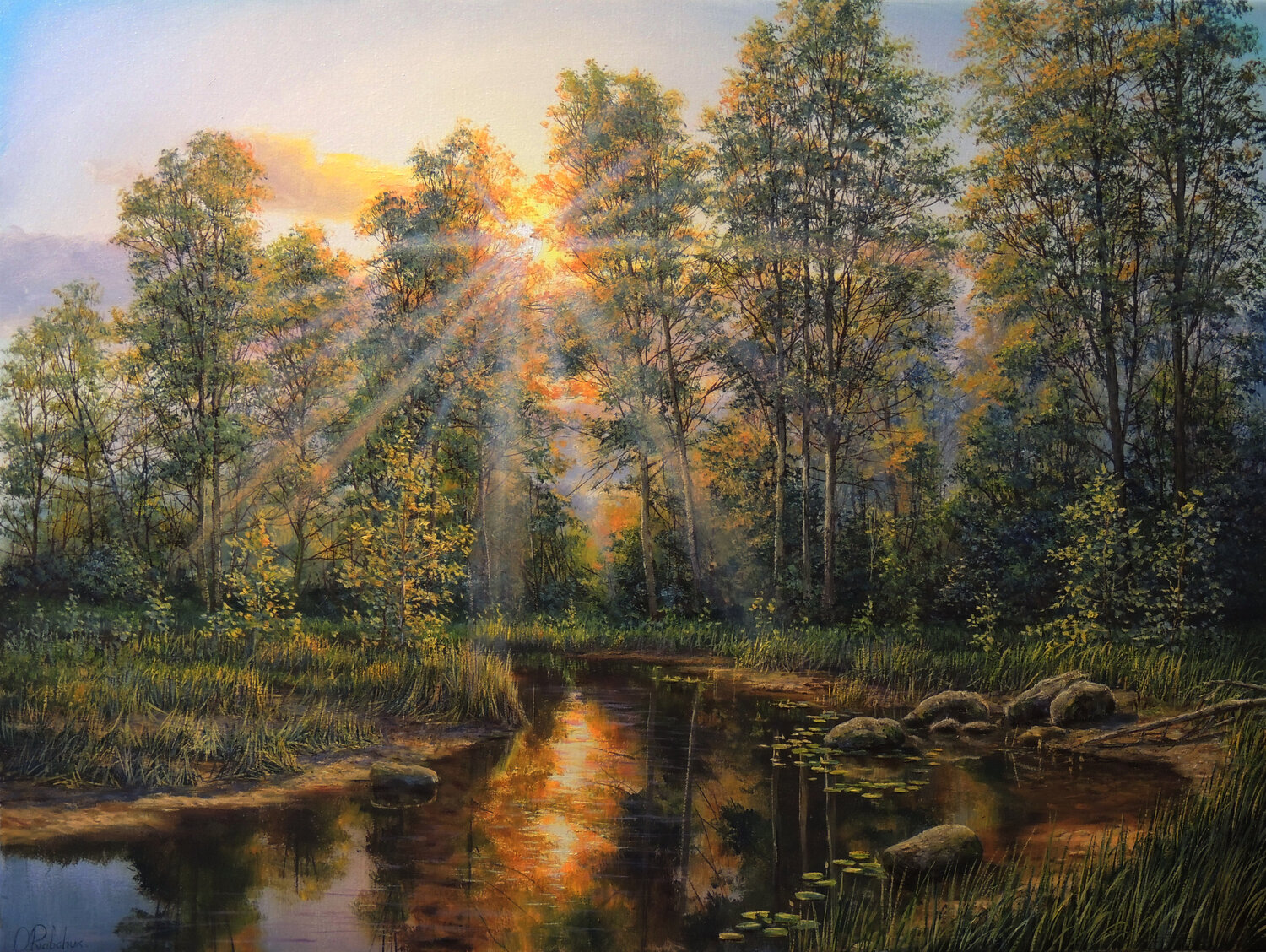 Where the Stones Rest Oleg Riabchuk Original painting for sale