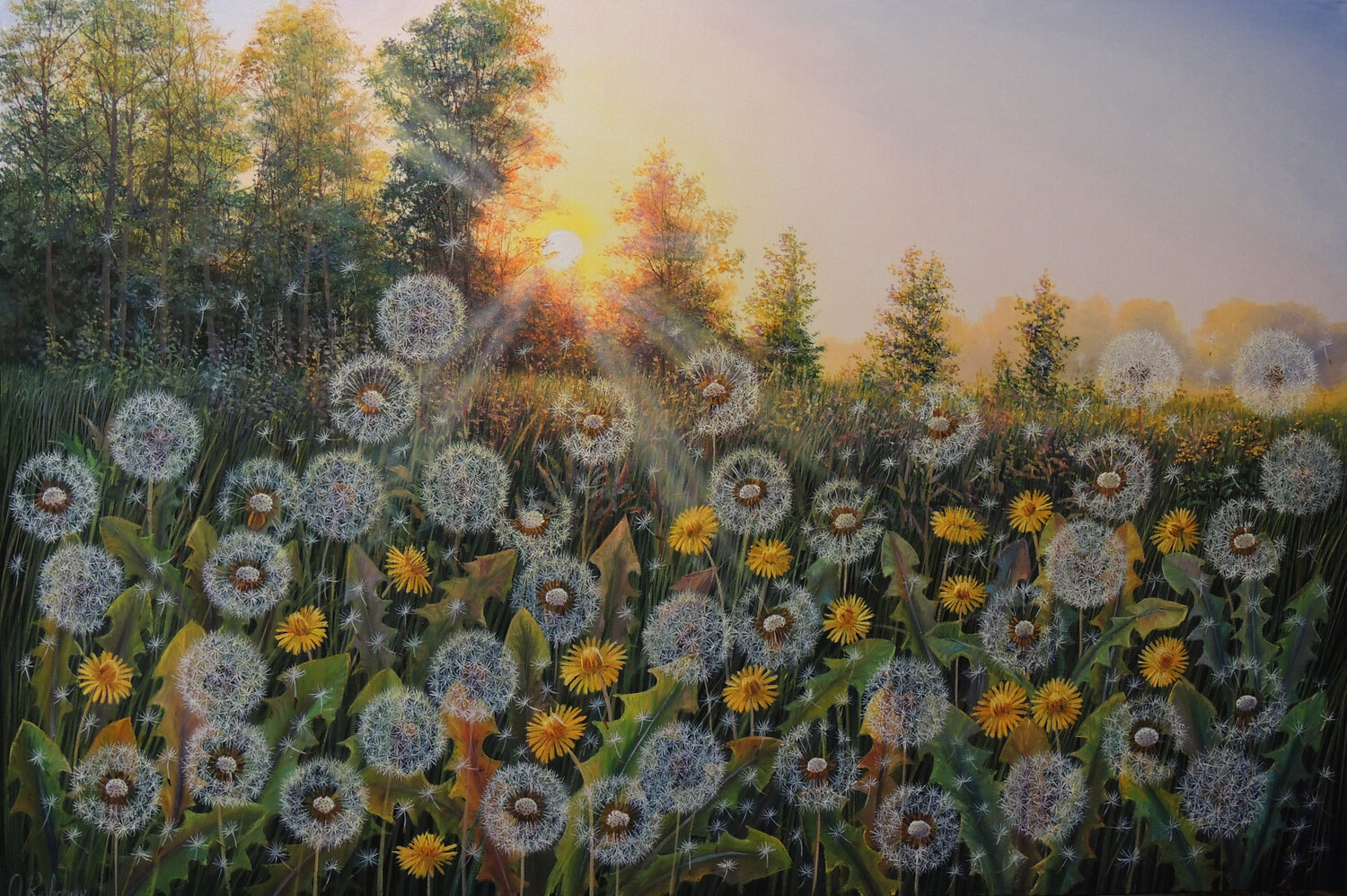Evening of a Thousand Wishes Oleg Riabchuk Original painting for sale