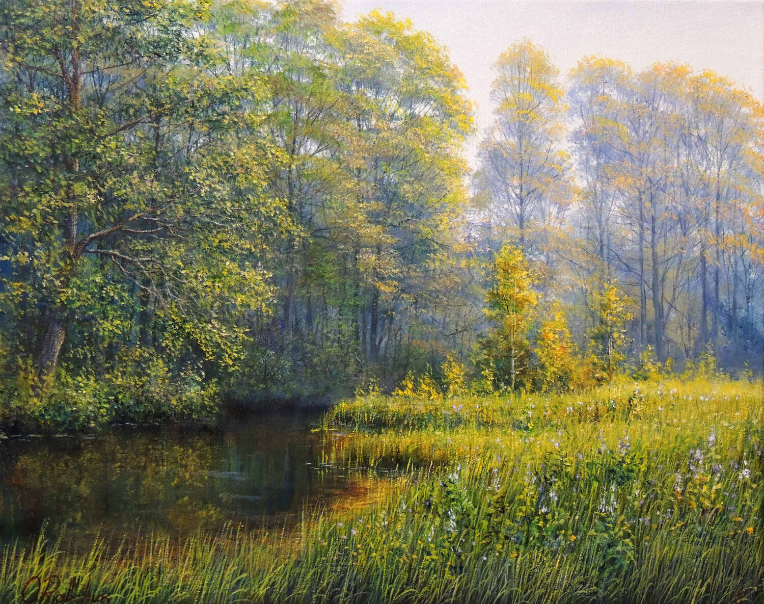 Veil of Summer Oleg Riabchuk Original painting for sale