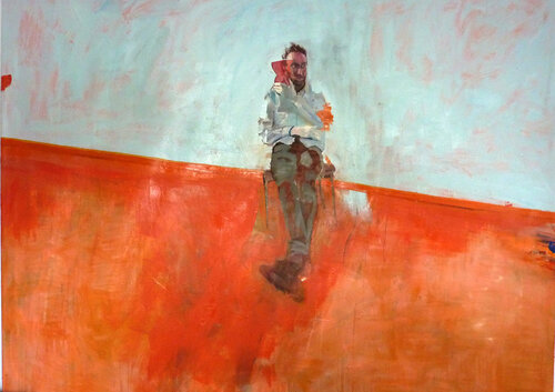 Mann mit roten Vase by Mila Veljac'a, Painting for Sale on Select