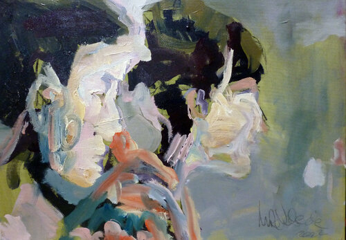 Beziehung zu zweit by Mila Veljac'a, Painting for Sale on Select