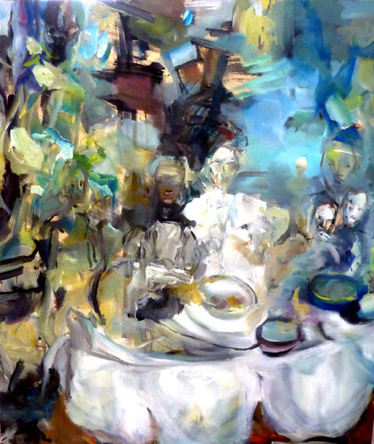 Gartenfest by Mila Veljac'a, Painting for Sale on Select