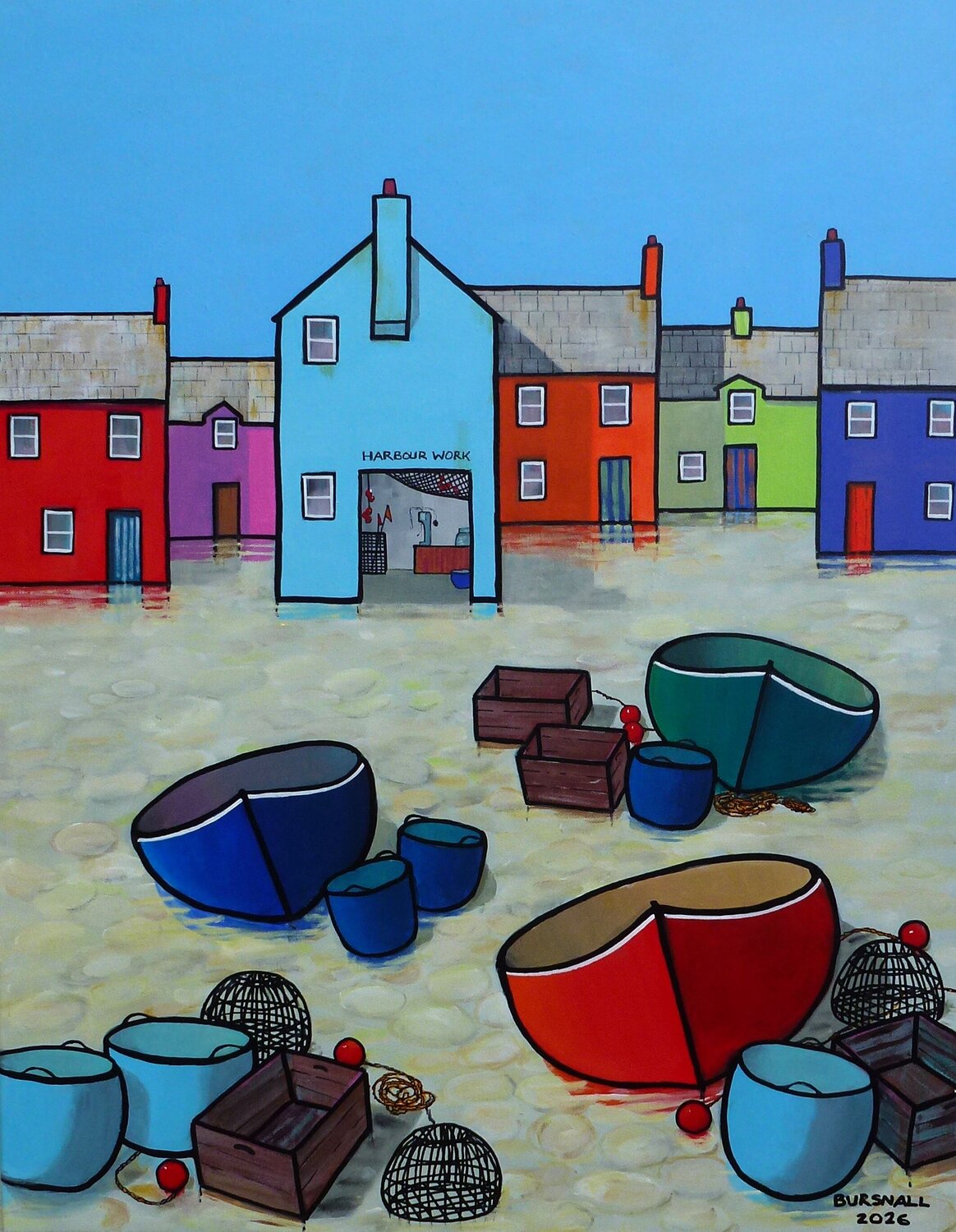 Harbour Work Paul Bursnall Original painting for sale