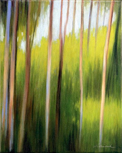 Forest in the morning by Richard Mierniczak, Painting for Sale on Select