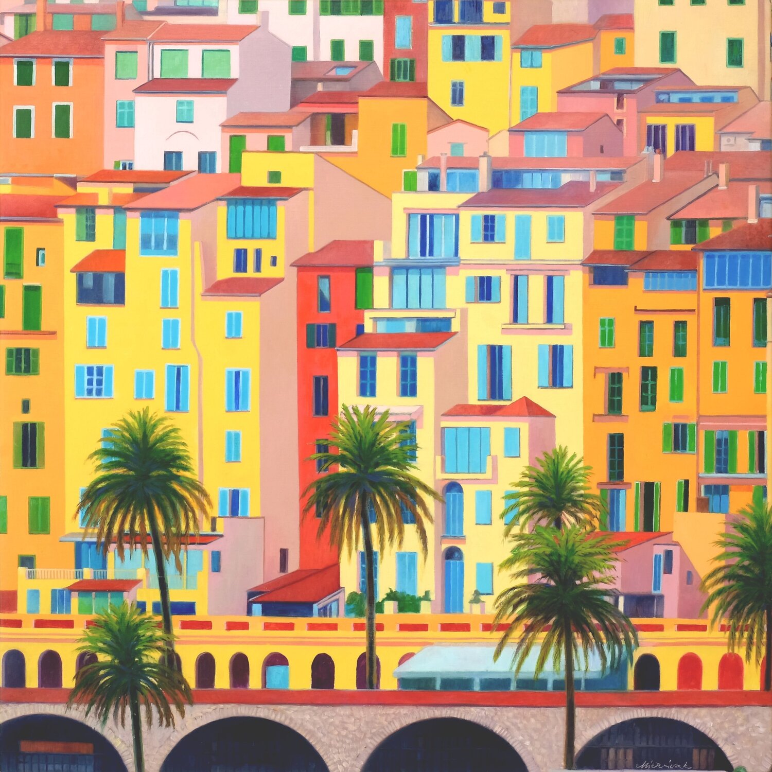 Menton 2. Richard Mierniczak Original painting for sale