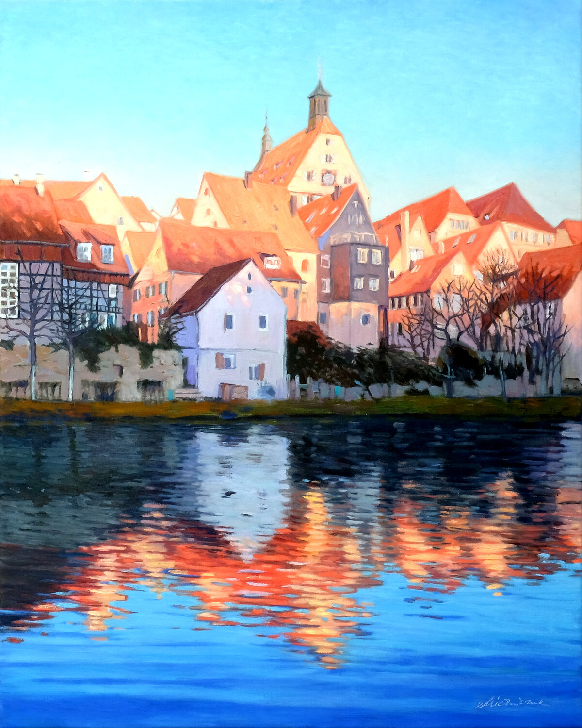 Old Town - Besigheim Richard Mierniczak Original painting for sale
