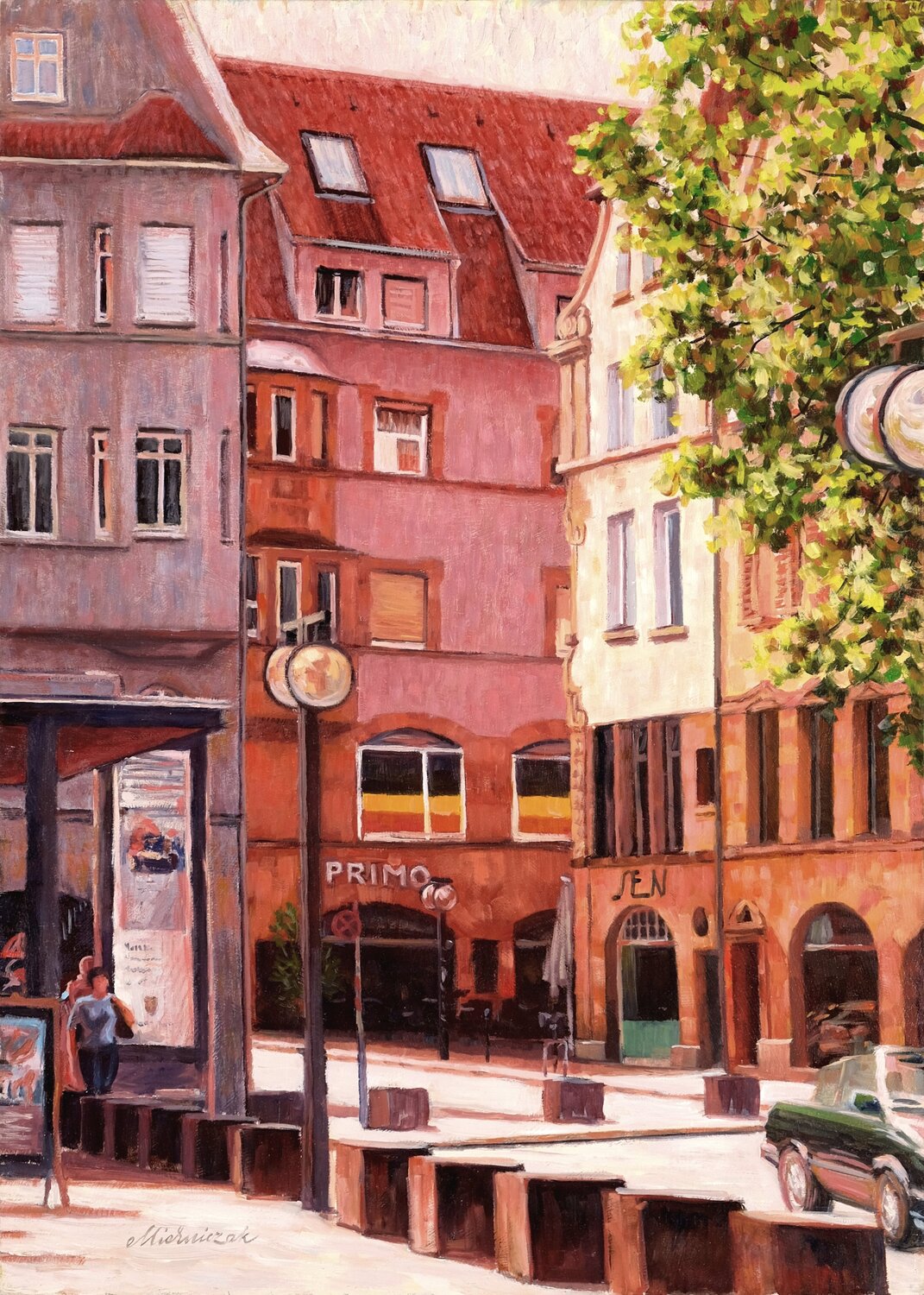 Nadlerstrasse (Stuttgart) Richard Mierniczak Original painting for sale