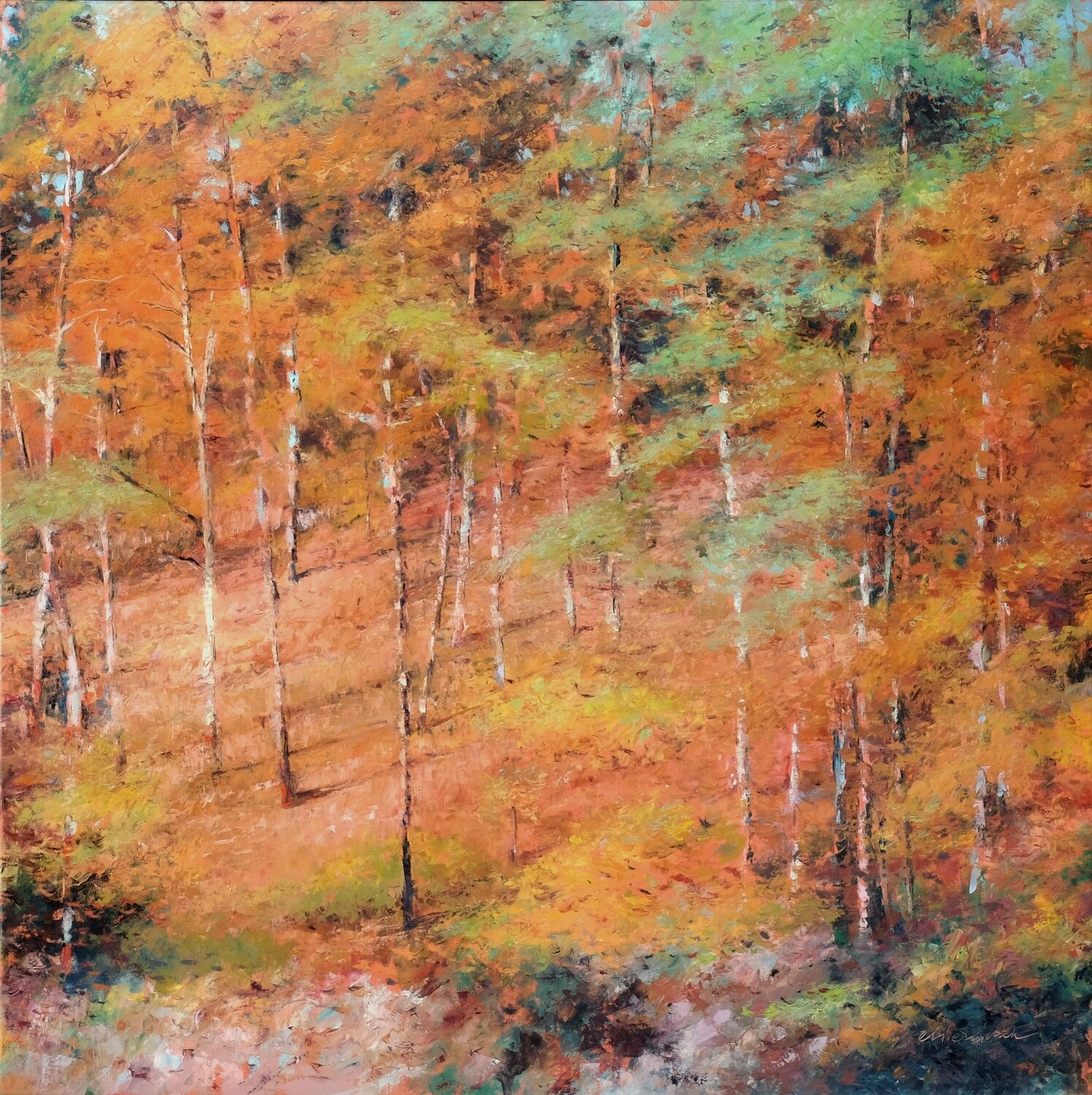 Forest at Baerensee 2. Richard Mierniczak Original painting for sale