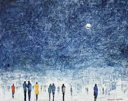 November Night by Margarita Lypiridou, Painting for Sale on Select