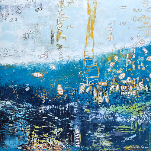 Au fond de l'inconnu by Margarita Lypiridou, Painting for Sale on Select