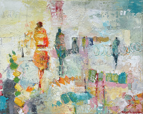 Happy As We Go by Margarita Lypiridou, Painting for Sale on Select