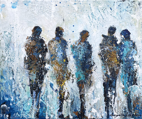 Tiny Gestures by Margarita Lypiridou, Painting for Sale on Select