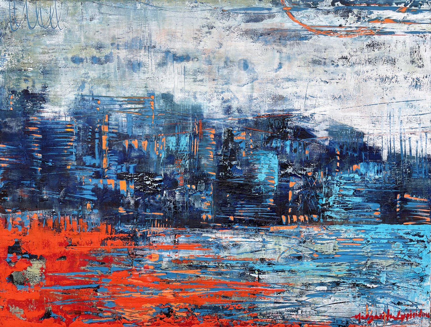 Cool Waves Margarita Lypiridou Original painting for sale
