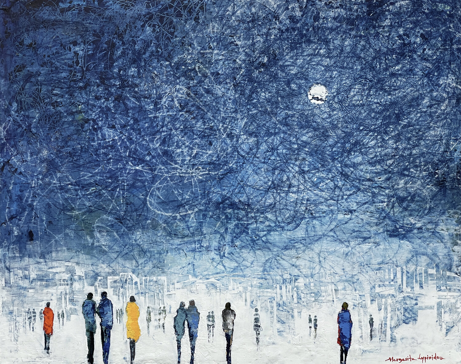 November Night Margarita Lypiridou Original painting for sale