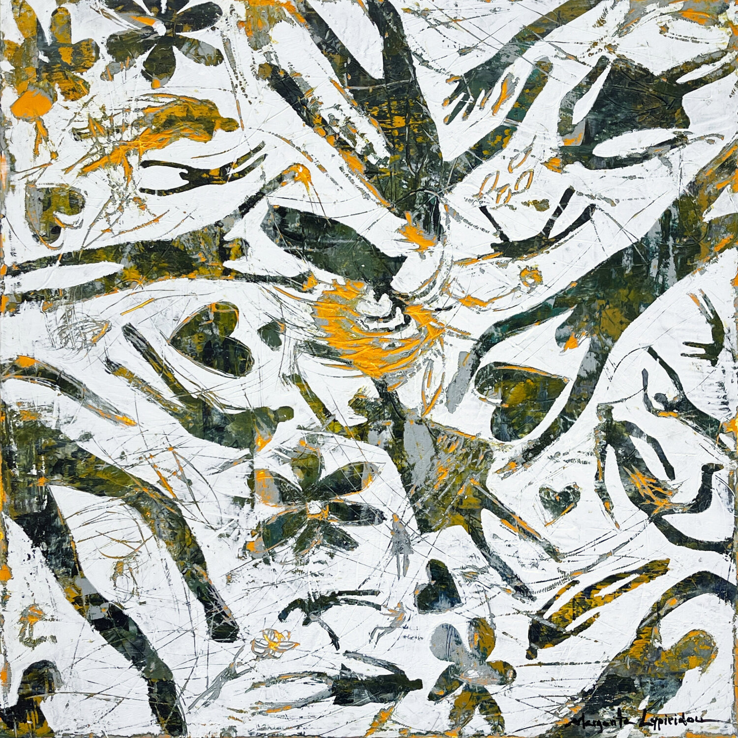 Falling Together Margarita Lypiridou Original painting for sale