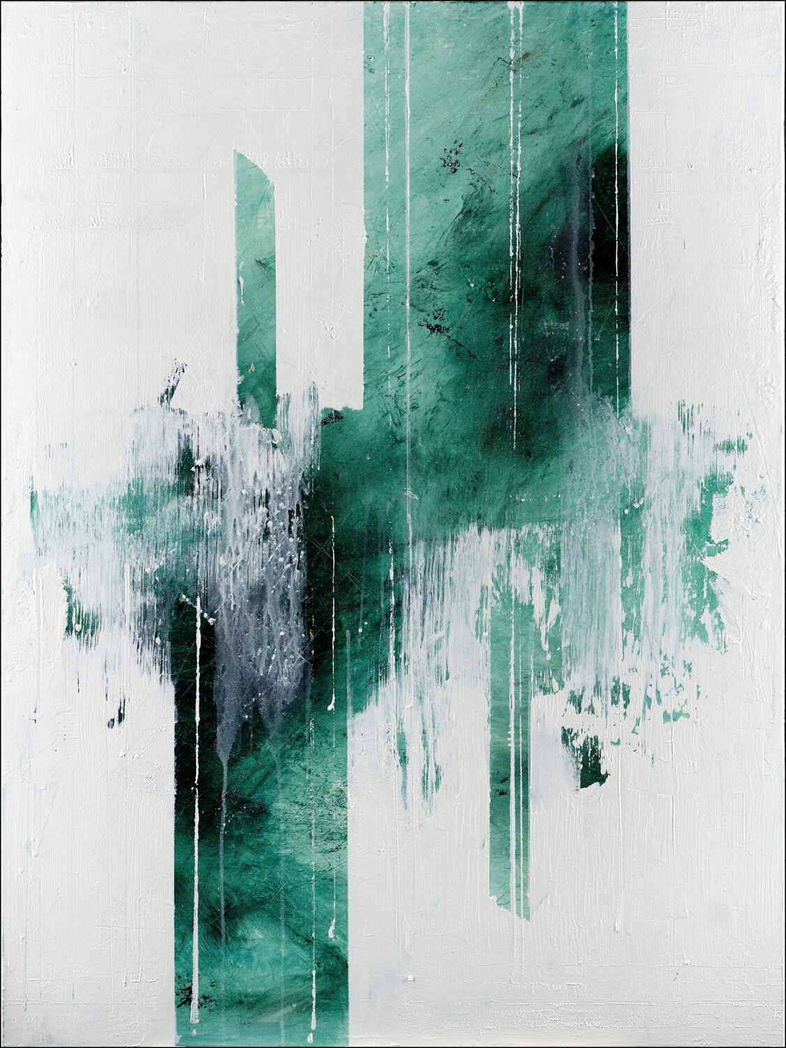 Green Shimmer Nemanja Nikolic Original painting for sale