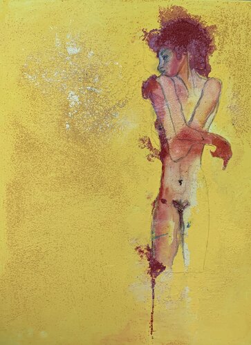 "Schiele-istic" by Anne Maizianne, Painting for Sale on Select