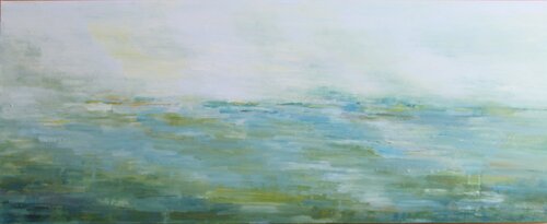 A GRAY GREEN LANDSCAPE by Therese O'Keeffe, Painting for Sale on Select