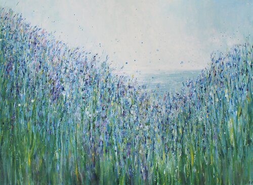 Bluebells to Blue Seas by Therese O'Keeffe, Painting for Sale on Select