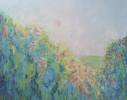The Pink Moon by Therese O'Keeffe, Painting for Sale on Select