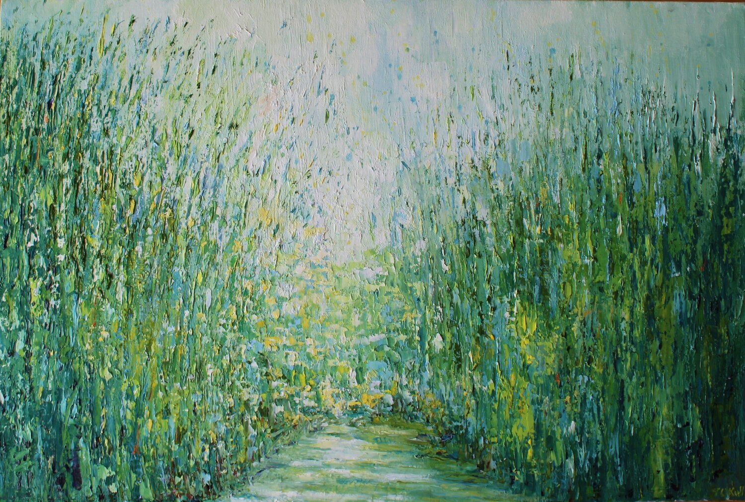 Emerald Wood Therese O'Keeffe Original painting for sale