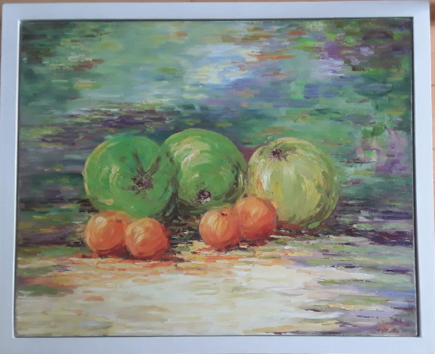 Apples and Oranges Therese O'Keeffe Original painting for sale