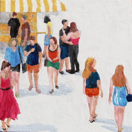 Meeting in Syntagma Square by Luciana Mathioudakis, Painting for Sale on Select