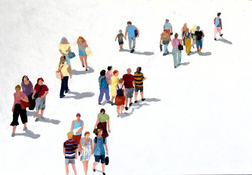 People go away, consciusness remain by Luciana Mathioudakis, Painting for Sale on Select