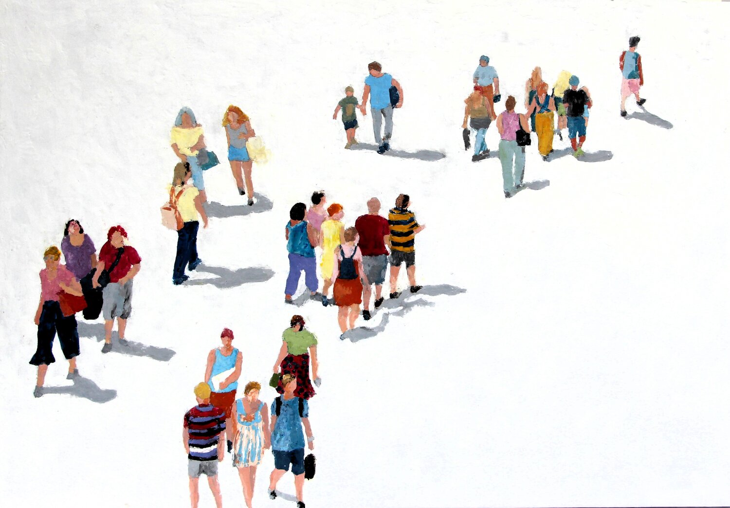 People go away, consciusness remain Luciana Mathioudakis Original painting for sale