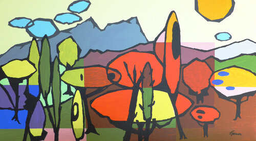 Fantasialand 2 by Ilse Feiner, Painting for Sale on Select
