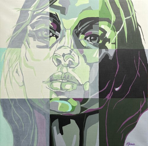 Der verschleierte Blick by Ilse Feiner, Painting for Sale on Select