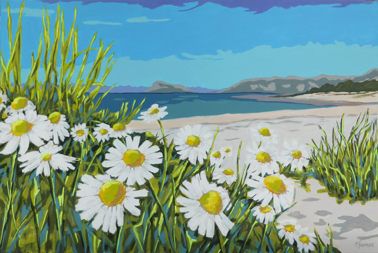 Strandblumen Ilse Feiner Original painting for sale