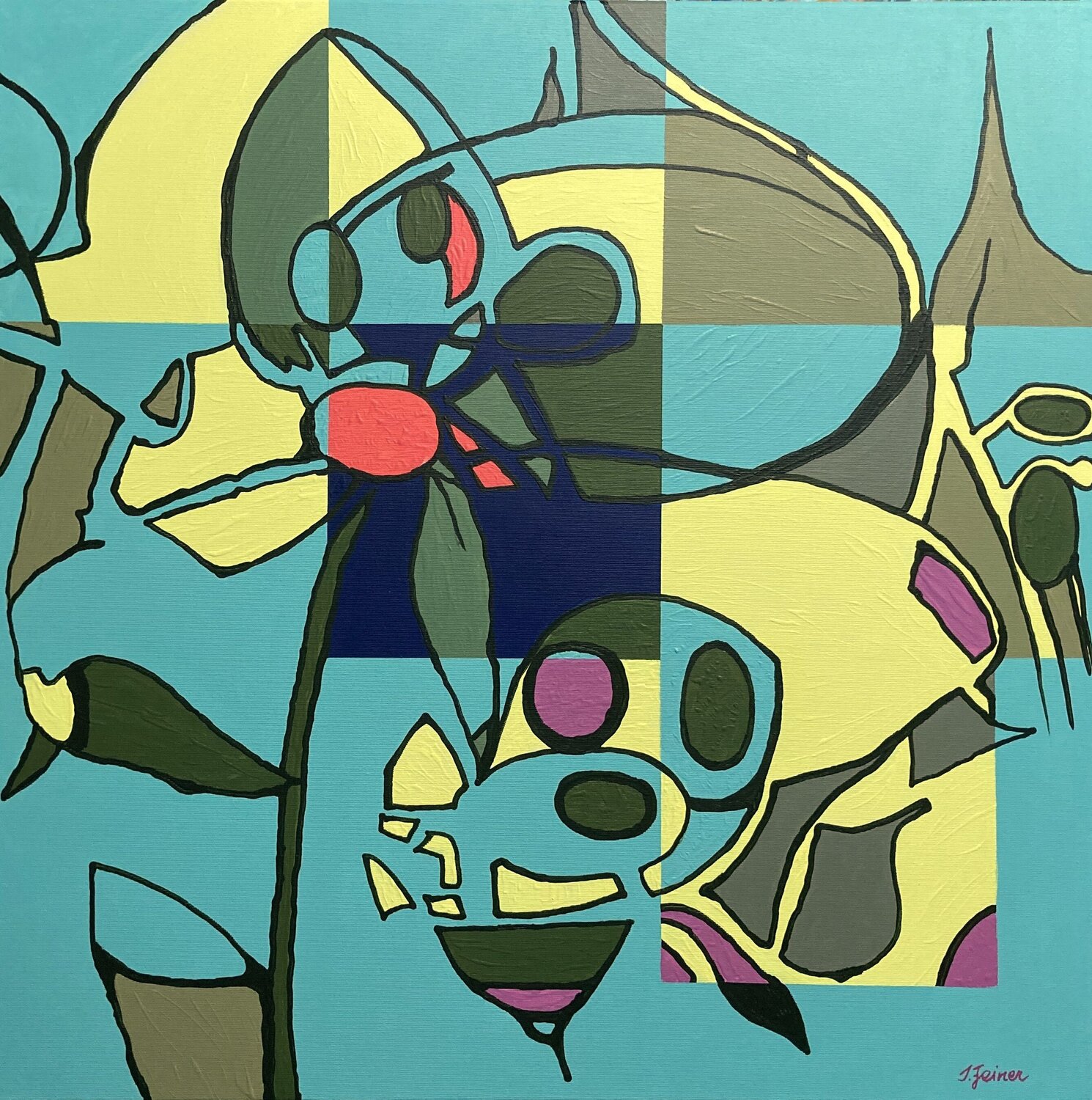 Floral XI Ilse Feiner Original painting for sale