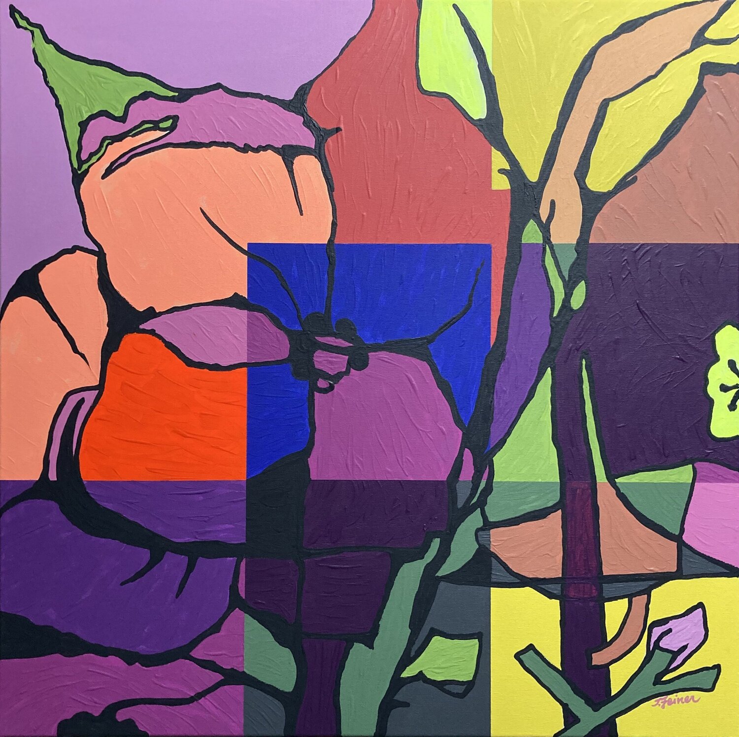 Floral XII Ilse Feiner Original painting for sale