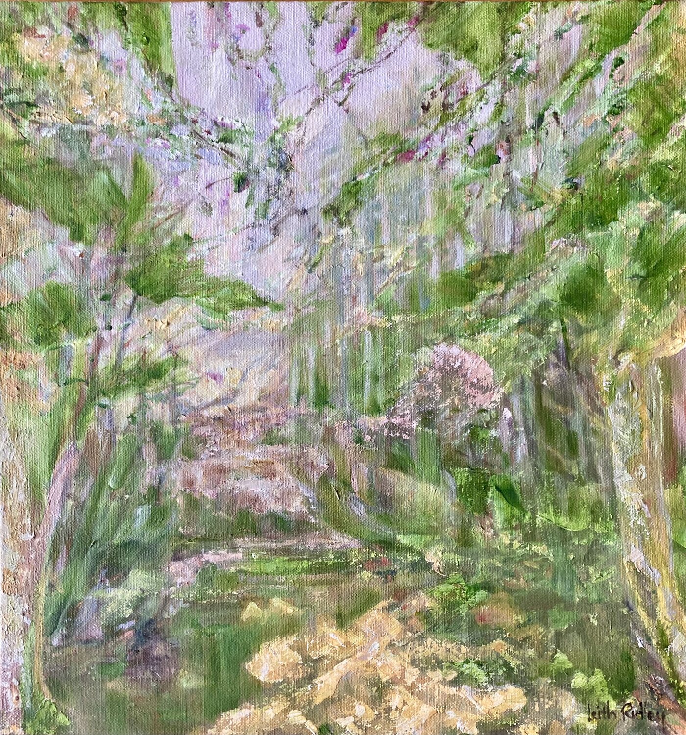 Mysterious Majestic Forest Leith Ridley Combe Original painting for sale